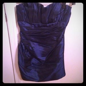 Short Navy Bridesmaid dress