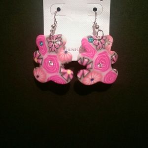 Teddy Bear Floral Earrings