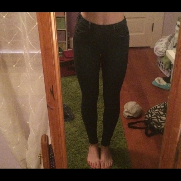 Pair of side zipped jeans