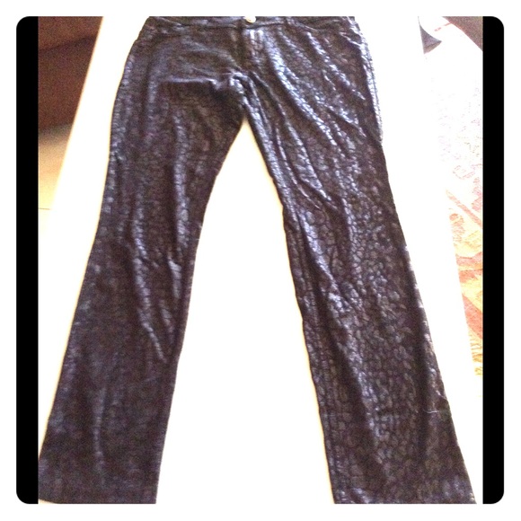 Black spotted stretch pant