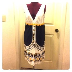 Navy printed women's sun dress