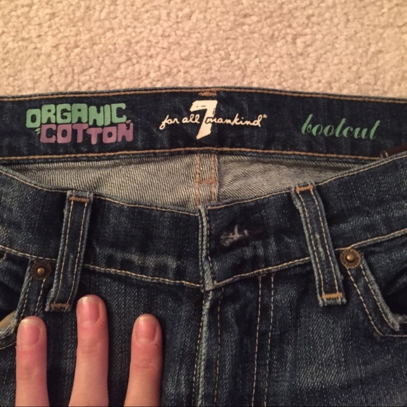7 for all mankind size 27 boot cut ripped jeans