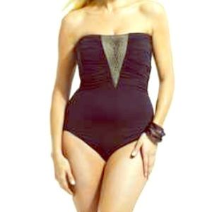 *Sold on another site* black tube style swimsuit!