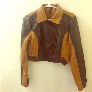 Cropped Leather Jacket