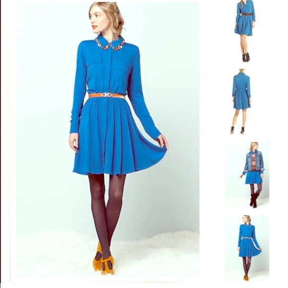 Anthropologie Long Sleeve Shirt Dress