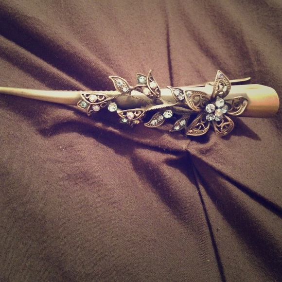 Silver hair clip