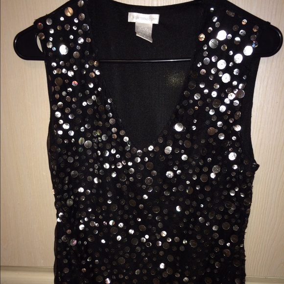 Sparkly sleeveless shirt