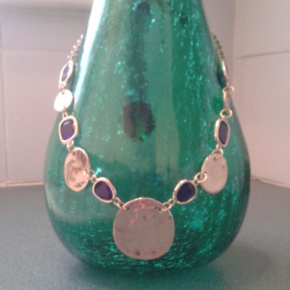 Purple and gold necklace