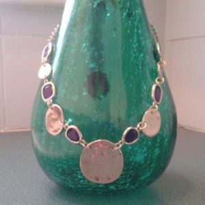 Purple and gold necklace