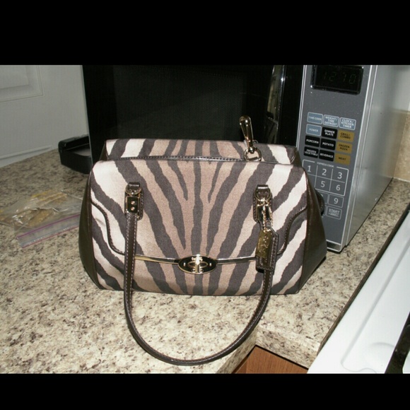 Zebra print authentic Coach purse!