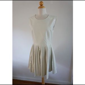 White REAL Leather dress