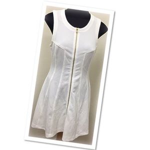Ivory zip front dress