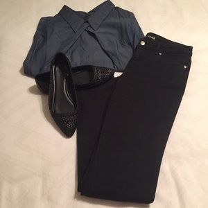Michael Kors mid rise black skinny jeans