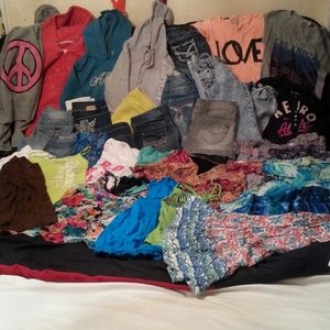 Clothes, Shorts, skinnies, sweaters, shirts, etc!