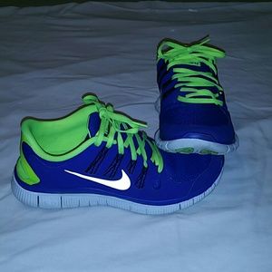 Nike Free 5.0 - blue and neon yellow