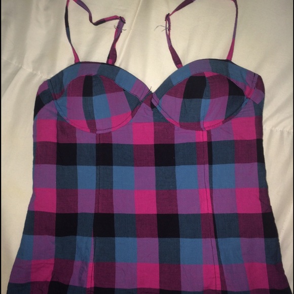 Multi-color corset-like top.