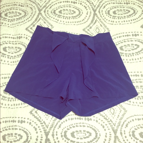 Royal blue bow shorts