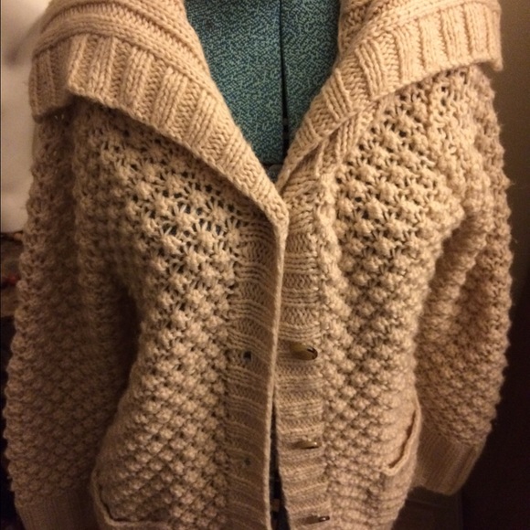 Chunky Irish sweater.