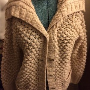 Chunky Irish sweater.