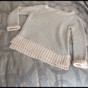 Cache light pink and silver sweater in large