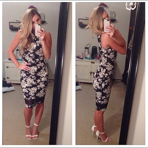 Black and White Silhouette Dress