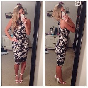 Black and White Silhouette Dress