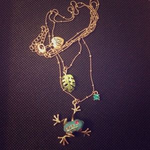 turquoise frog necklace