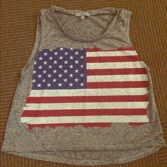 American Flag Crop Top