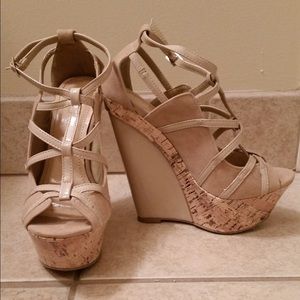Tan Summer Wedges - 6"