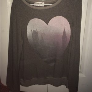 Wildfox super-soft heart sweater