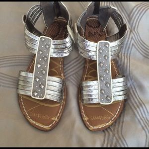 Sam & Libby silver roman sandals sz 7.5 never worn