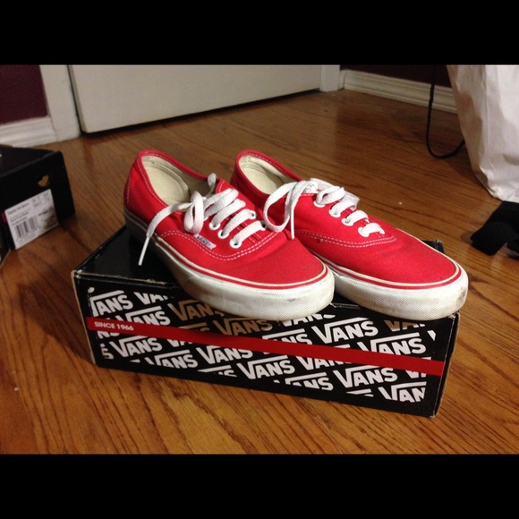 🚫SOLD. Red vans size 7 women's