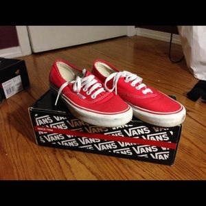 🚫SOLD. Red vans size 7 women's