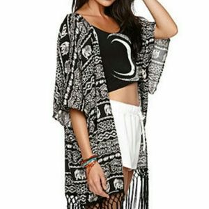Fringe Elephant cardigan