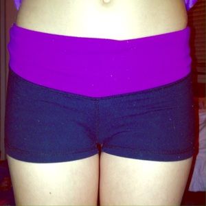 LULU black spandex w/ purple band