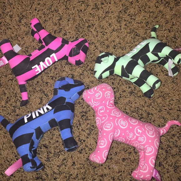 Victoria's Secret four dogs! Striped love pink