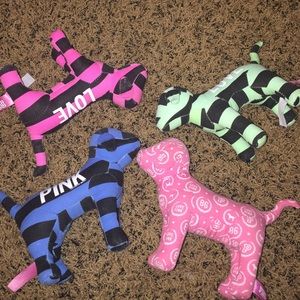 Victoria's Secret four dogs! Striped love pink