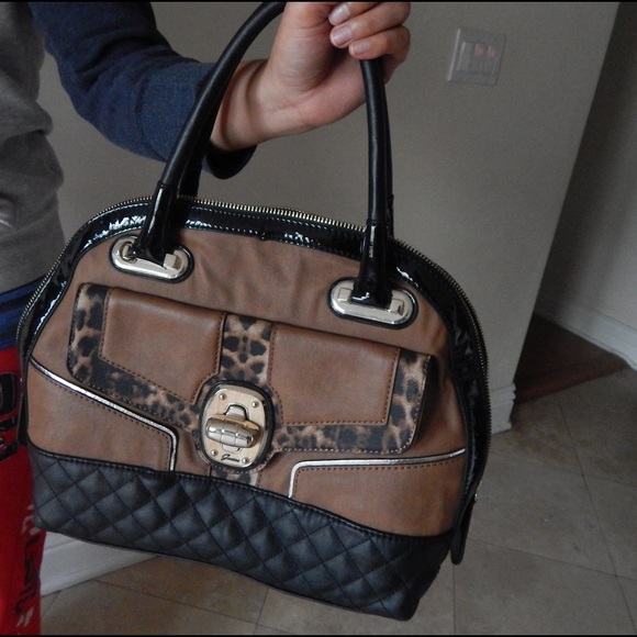 Black Leather / Leopard Print Purse 🐆