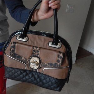 Black Leather / Leopard Print Purse 🐆