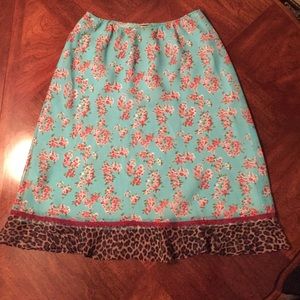 Anthropologie Skirt. Adorable print size 10