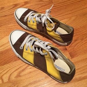 Converse Chuck Taylor Low Tops (brown and yellow)