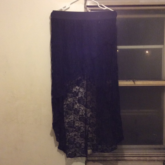 ❤Rainbow Black Lace Flower Tail Skirt ❤️