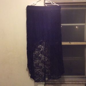 ❤Rainbow Black Lace Flower Tail Skirt ❤️