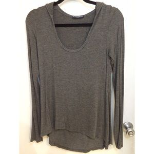 Brandy Melville Hooded Long-Sleeve Shirt