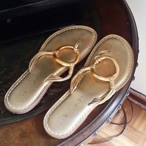 Gold sandals for women