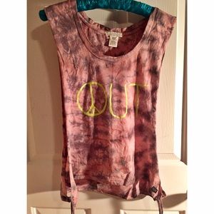 BILLABONG pink/purple tye dye "Peace Out" tank!