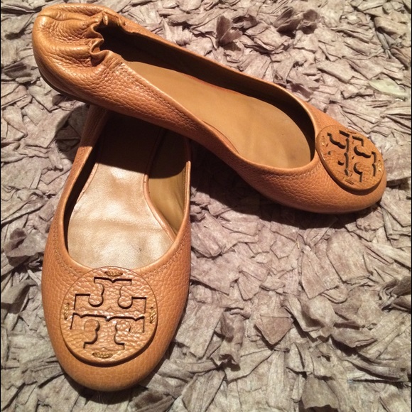 Tory Burch Reva Leather Ballet Flats