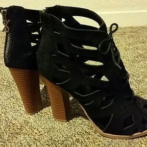 Black Cutout Heels