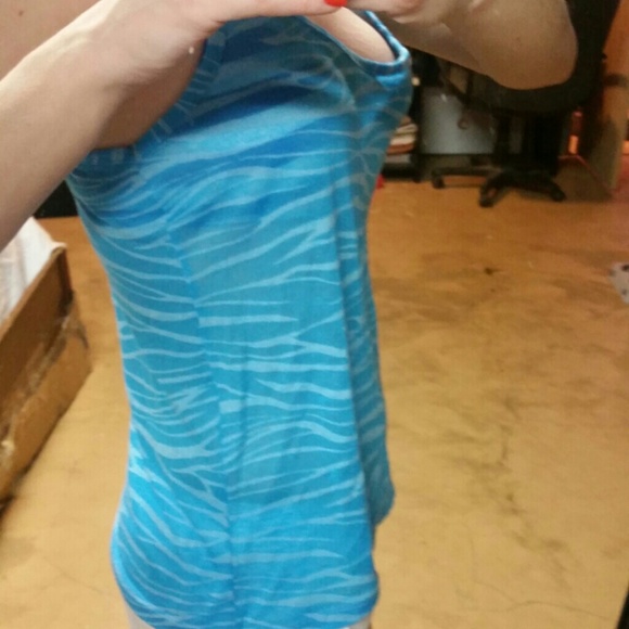Blue Racerback Tank Top S - Picture 3 of 4