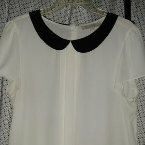 Ivory collared blouse -